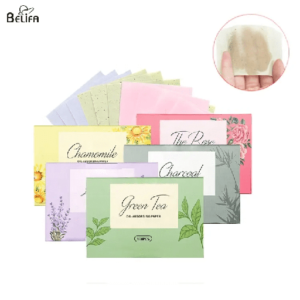 picture of100pcs/pack portable makeup facial tissue green tea face oil control film absorbing sheets oil blotting paper for women men