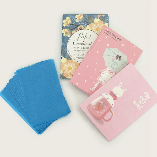 picture of 50 PCS Face Absorbent Oil Control Paper Oil Removal Absorbing Sheet flax Oily Face Blotting Paper